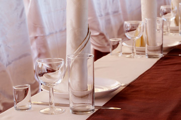 Image of a served table at a restaurant