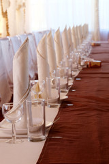 Image of a served table at a restaurant