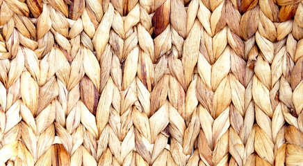 Wicker woven pattern of basket