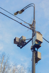 CCTV camera the road traffic monitoring