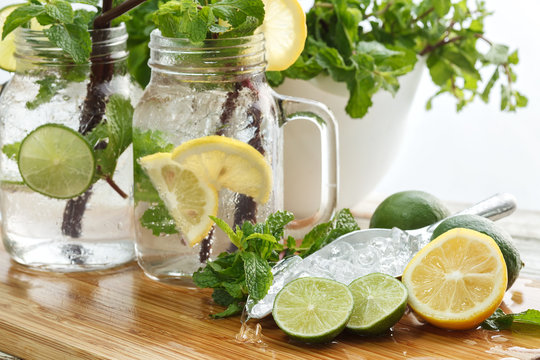 lime lemon soda mint rosemary fresh drink summer