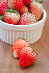 strawberries in natural background
