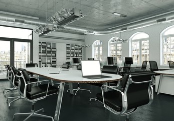 modernes Büro im Loft