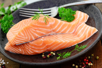 Lachs auf einem Teller