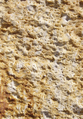 New stone cladding plate on wall