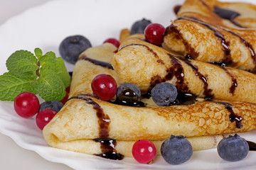 Pancakes with blueberries