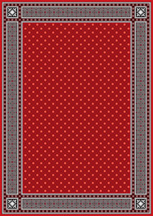 Frame & Border with Red Background in sindhi ajrak style