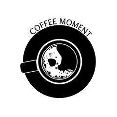 coffee moment black vector