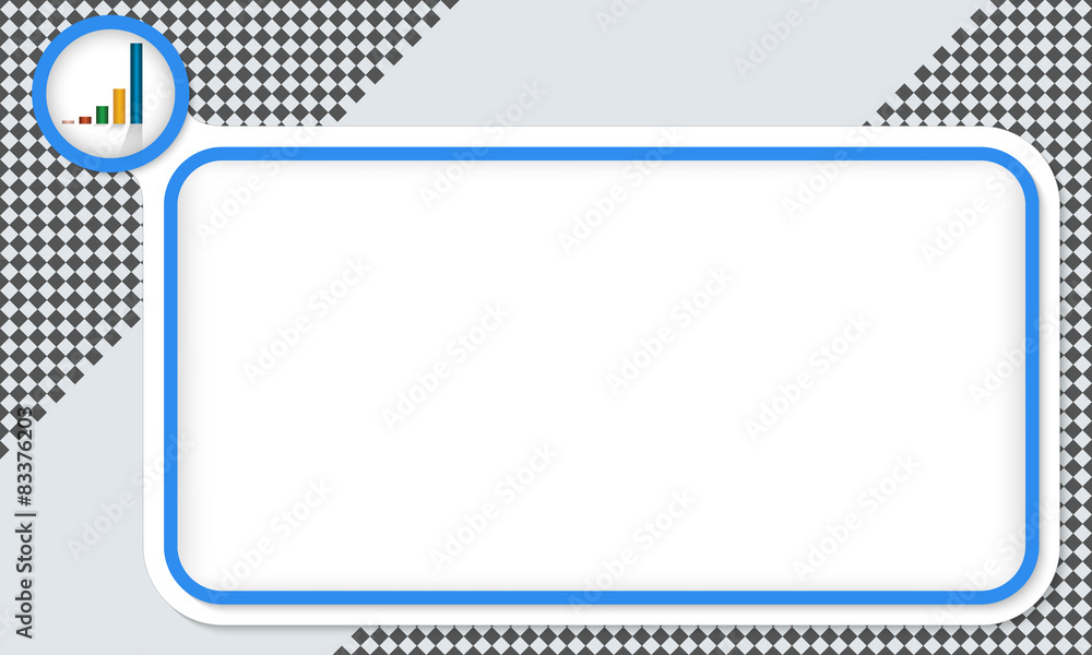 Poster Blue frame for your text and graph