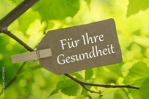 "Für Ihre Gesundheit - Label" Stockfotos und lizenzfreie Bilder auf