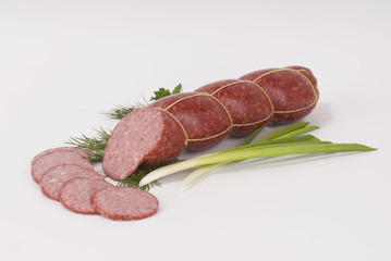 Composition of the sausages and vegetables.