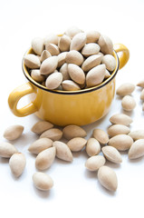 Ginkgo biloba seed in Thai food market, Ginkgo seeds background