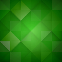 Abstract mosaic green background. Vector Illustration