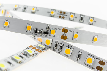 white LED strip for voltage 12V and 24V with adjustable