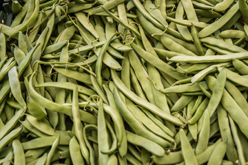 Green Beans at Farm Market, Texture and Background