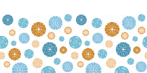 Vector abstract blue brown vintage circles back horizontal