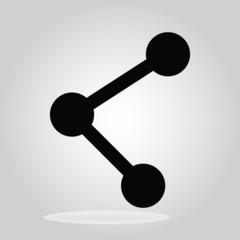 Simple web icon in vector: share