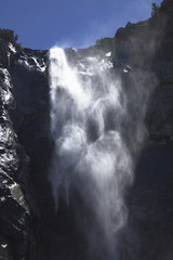 ヨセミテバレーのブライダルヴェール滝