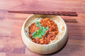 Spaghetti isolate on white