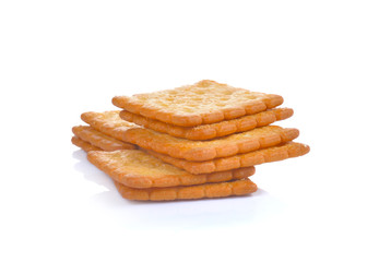 cracker on white background