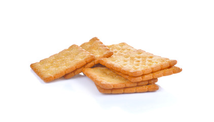 cracker on white background