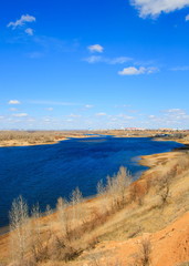 Fototapeta na wymiar River landscape. Akhtuba River. Volgograd. Russia.