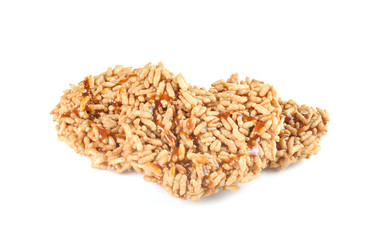 Rice cracker isolated on white background