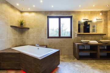 Luxury bathroom in beautiful residence