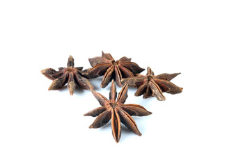 star anise isolated on white