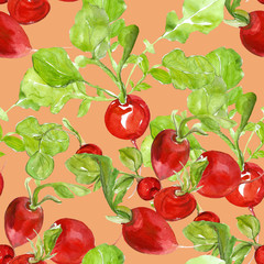 Radishes seamless pattern