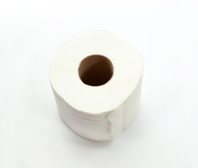 Simple toilet paper on white background