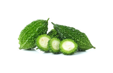 Bitter melon isolated on white background