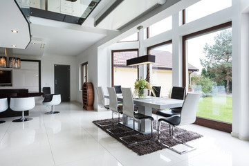 Dining room connected to the kitchen