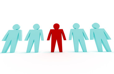 Business concepts. Individuality