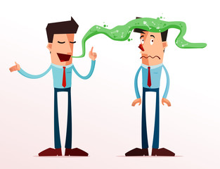 businessman's bad breath