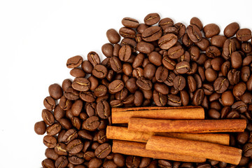 coffee beans and cinnamon