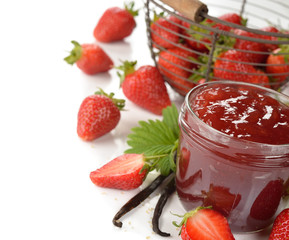 Strawberry jam with vanilla