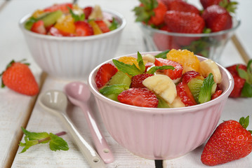 Fruit salad with strawberries