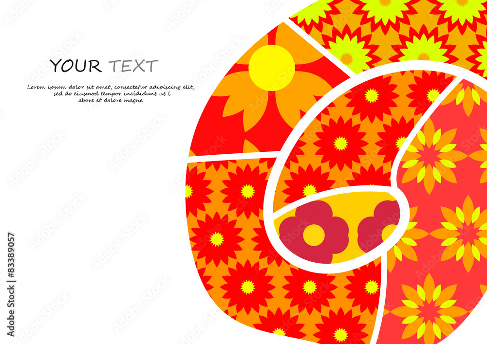 Poster Vector : Abstract pattern flower background