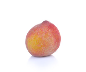 Ripe peach fruit isolated on white background cutout