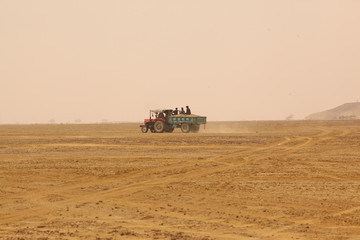 Fototapeta premium Water Tanker at desert