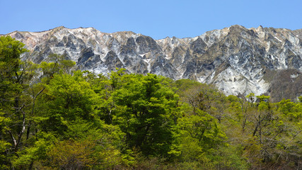 伯耆富士　大山　初夏の南壁