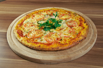 Pizza aglio, olio e pomodoro