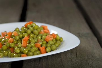 Peas and carrots