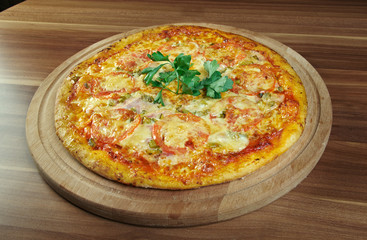 Pizza aglio, olio e pomodoro