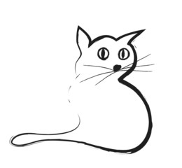 cat doodle,  illustration icon