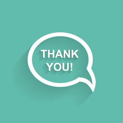 Vector speech bubbles thank you flat design