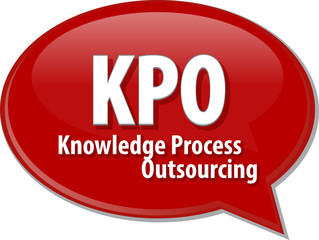 KPO acronym word speech bubble illustration