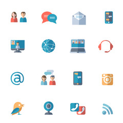 Social networks icons set 