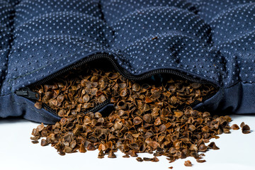 seating cushion filled with buckwheat husk